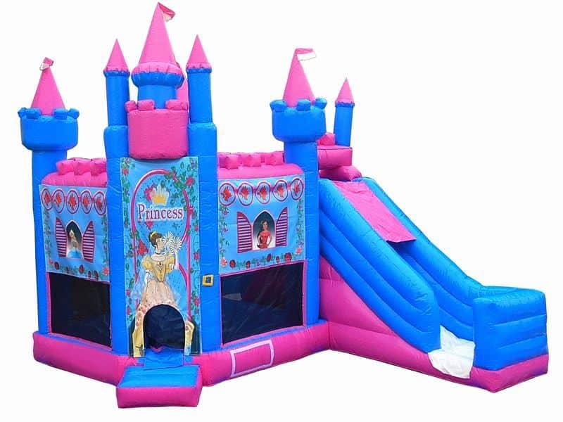 E102042 Princess Jumping Castle With Slide - Image 1