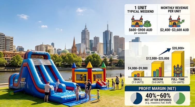 What Do Inflatable Rentals Earn in Melbourne?