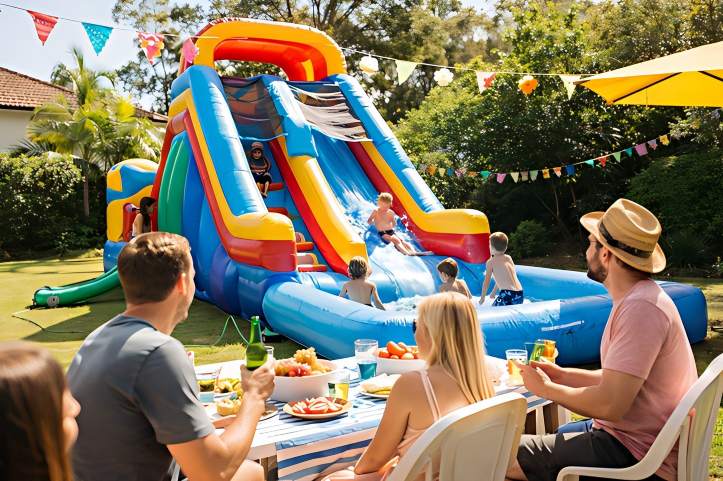 Do water slides get more bookings in Brisbane summer?