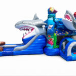 3d Shark Bite Combo Jumping Castle