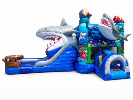 3d Shark Bite Combo Jumping Castle