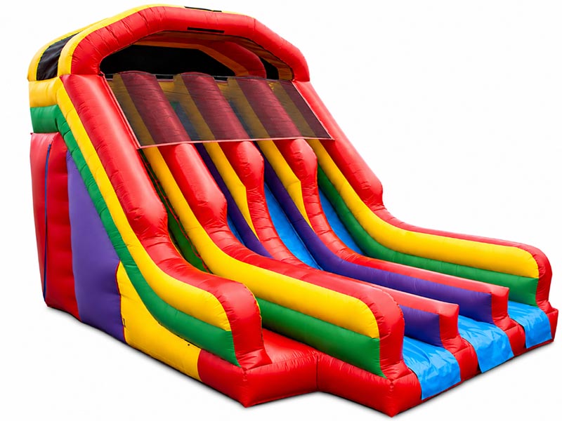 E103310 Aurora Triple Lane Inflatable Dry Slide - Image 1