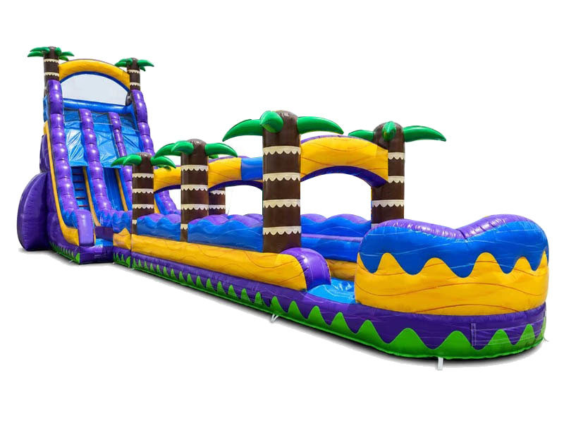E104306 20m Purple Hurricane Dual Lane Waterslide - Image 1