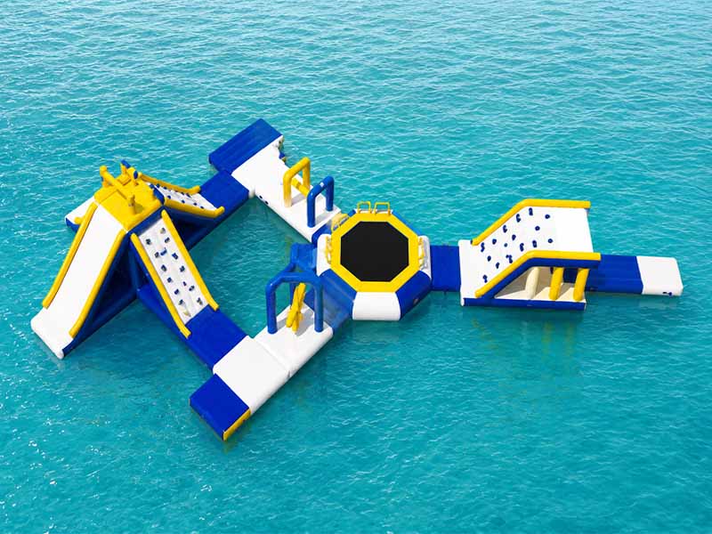 E109301 Small Inflatable Water Park 30 People - Image 1
