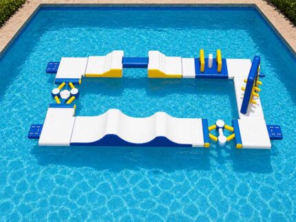 Inflatable Pool Obstacle Course Park