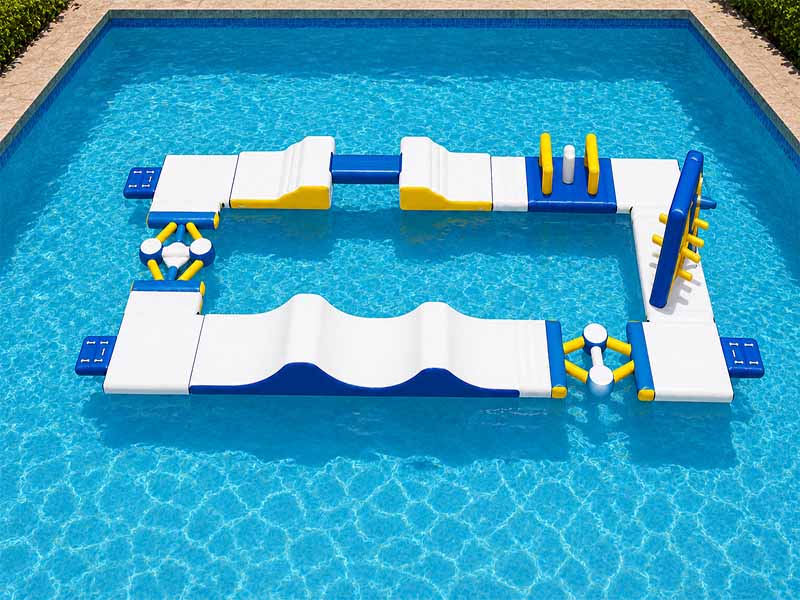 E109313 Inflatable Pool Obstacle Course Park - Image 1